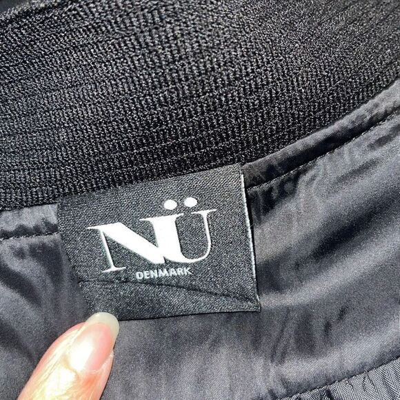 NU Denmark‎ Womens Sequined Eagle Full-Zip Bomber Jacket Black Large - Picture 9 of 14